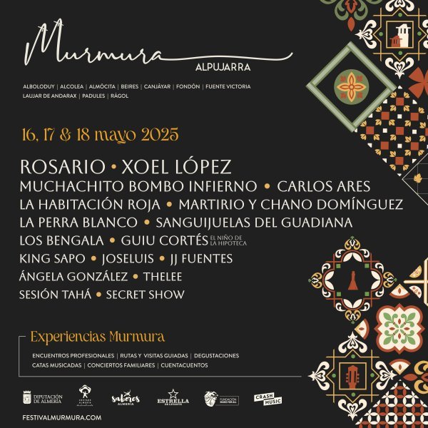 Cartel del concierto en Láujar de Andarax (Alpujarra almeriense)