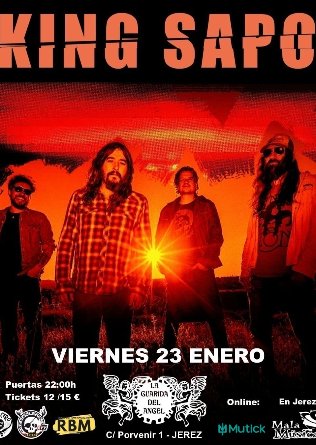 Cartel del concierto en Jerez de la Frontera