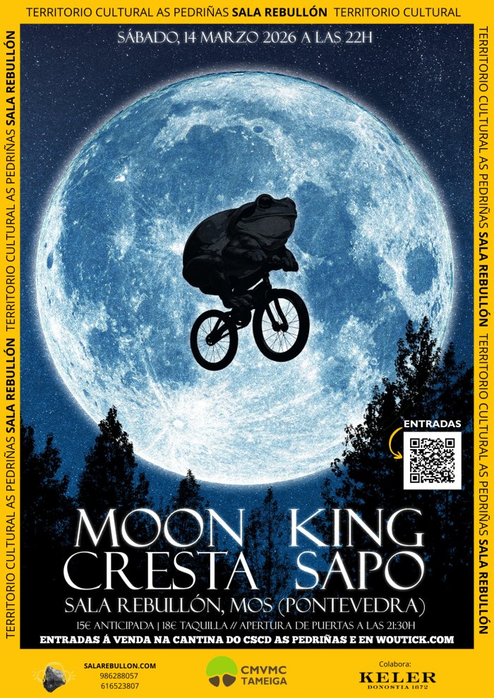 Cartel del concierto en Mos (Pontevedra)