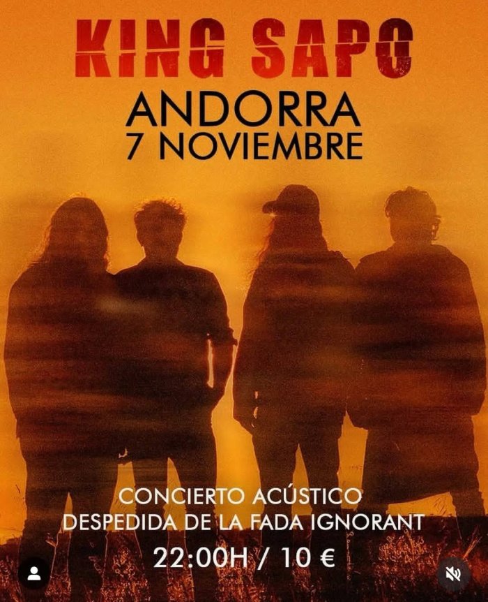 Cartel del concierto en Andorra